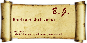 Bartsch Julianna névjegykártya